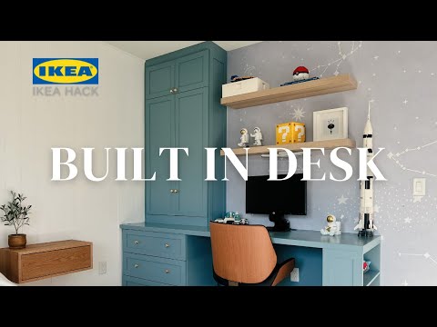 IKEA Hack Built In Computer Desk Under $600 + DIY Shaker Style Doors
