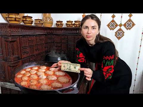 Village cooking. I turns $10 into breakfast, lunch and supper. 10 dollars food in Ukraine