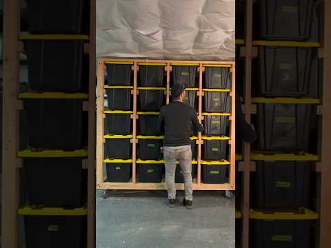 How To Build MOBILE Garage Storage! #storage #diyprojects #shorts