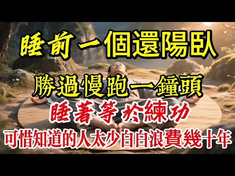 睡前一個「還陽臥」，勝過慢跑一鐘頭！睡著等於練功，可惜知道的人太少，白白浪費幾十年|養生|打坐冥想|道家|佛教 |佛學知識|修心修行|禪悟人生 |南無阿彌陀佛|談佛道安