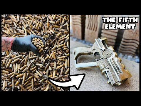 Casting A Gun With Bullet Casings - Korben Dallas Fifth Element - ASMR Metal Melting - BigStackD