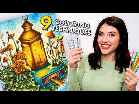 9 COLORING TECHNIQUES That TRANSFORMED My Coloring Pages ✨