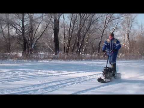 Гусеничный снегокат "Конь-огонь". Часть 3. Замеры максимальной скорости на разных звездочках.