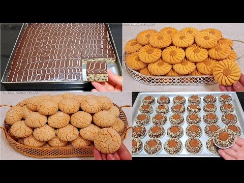 حلويات العيد 2024 / أربع حلويات بمذاقات مختلفة سهلة وسريعة إقتصادية بمكونات بسيطة في متناول الجميع 😇