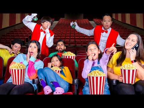 Ellie & Eva Save the Day at the Movie Theater!