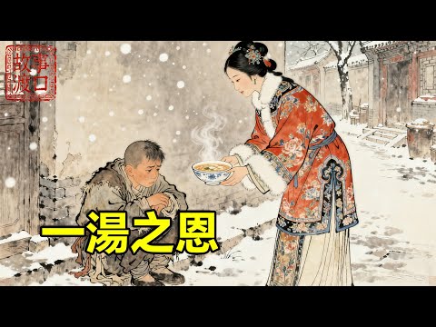 小乞丐在寒冬被富家千金賞了碗疙瘩湯，十年後他進士及第封官加爵，第一件事便是上門報当年一湯恩情！【故事渡口】#民間故事 #故事分享 #故事