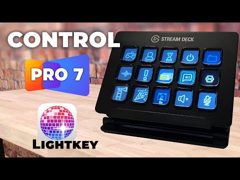 Using StreamDeck to control ProPresenter 7, LightKey, OBS for Streaming