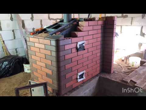 Банная печь Гефест пб-04. +облицовка Победа ЛСР(рябовский) кирпич м-400.