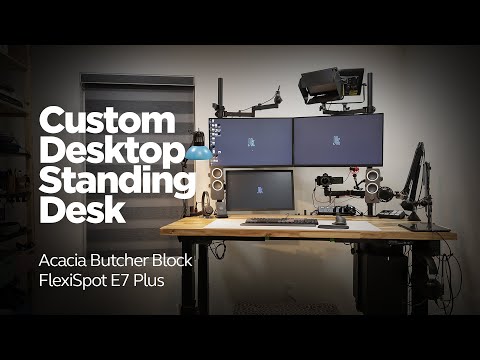 How to Make a Great Standing Desk with Custom Finish Butcher Block & FlexiSpot E7 Plus Frame