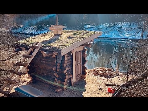 Баня из валежника. 24 дня в лесу.