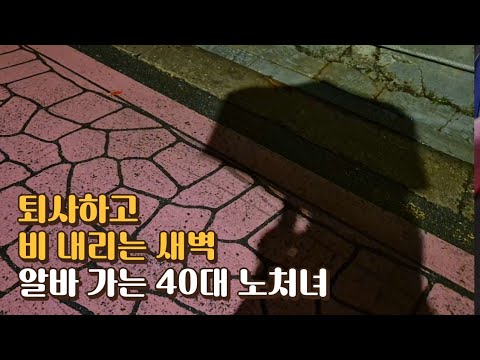 VLOG ⁵⁰/ 퇴사하고 비 내리는 새벽 알바 다니는 40대 노처녀 체력 키우려고 달리기 하고 추석에 남은 음식으로 잡채밥 만들어 먹고 퇴근하고 족욕 하는 일상