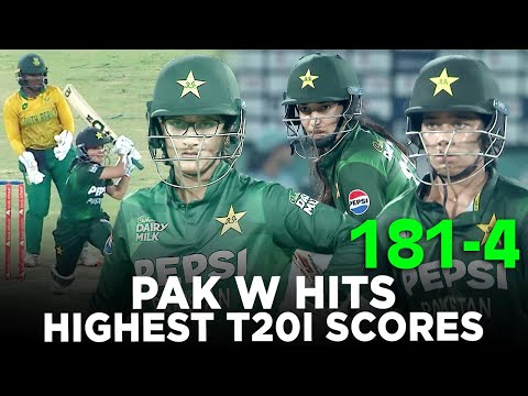 Pakistan Women Hits Highest T20I Scores (181-4) vs South Africa Women in Multan | PCB | M3E1K