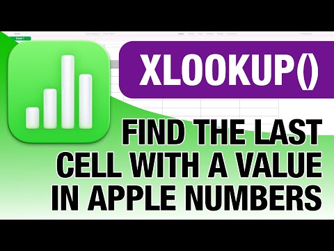 Get the last populated Cell in a Column using XLOOKUP in Apple Numbers