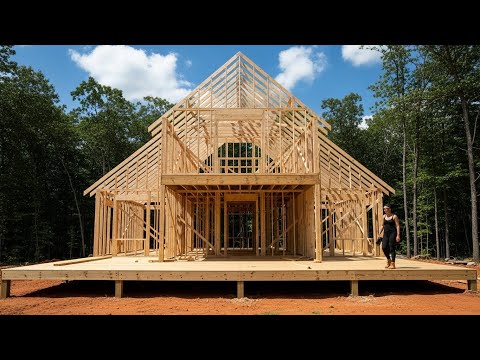 The Complete Story of a Woman Building a Wooden House Alone in 45 Days