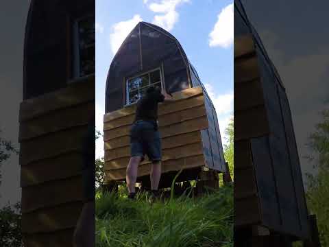 TIMELAPSE - My Tiny House Cabin build in 30 seconds.  #tinyhouse #timelapse #cabin #build #house