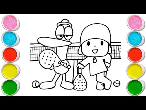 Pocoyo And Pato Cartoon Drawing, Painting & Coloring For Kids and Toddlers_ Easy Art