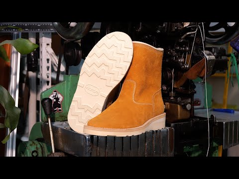 The Making Process of Engineer Boots with Toscano Volanato Vegetable-Tanned Leather