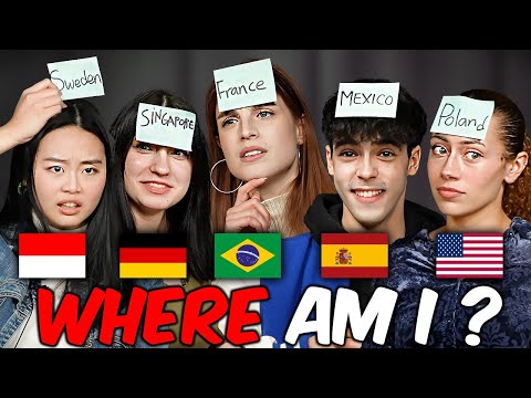 5 People Play "Where Am I?"Game!! l Spain, Germany, Indonesia, America, Brazil