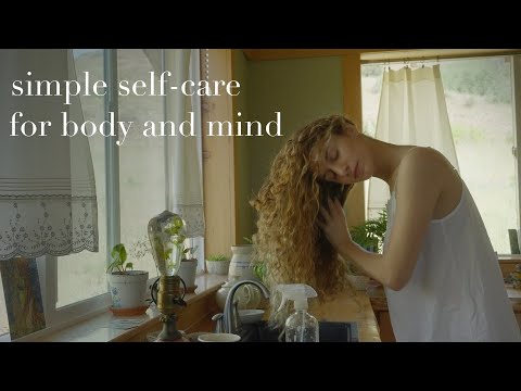 an evening self-care routine at the cottage