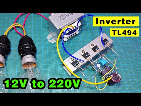 How to make a Powerful Inverter 12V DC to 220V AC using TL494, Irfz44