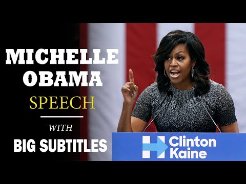 Michelle Obama's Powerful New Hampshire Speech | ENGLISH SPEECH with BIG Subtitles