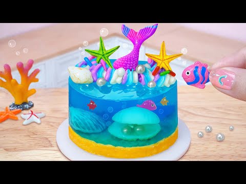 Fresh Miniature Ocean Mermaid Jelly Cake Decorating Idea for Summer 🍉 Miniature Jello Cake Recipe