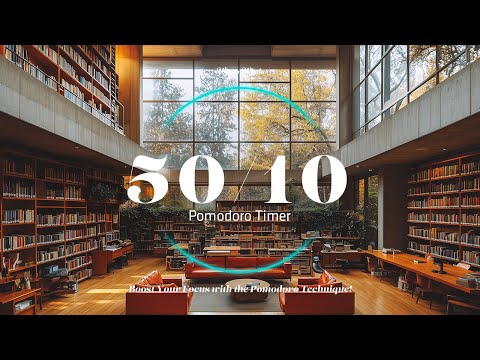 Pomodoro 50/10 - Library Nook in a Bookstore | 뽀모도로 50, Study Timer