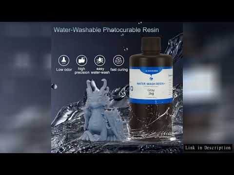 KINGROON Water-Washable 3D Printer Resin, Eco-Friendly UV Resin for LCD/DLP 365-405nm, Easy Cleanup