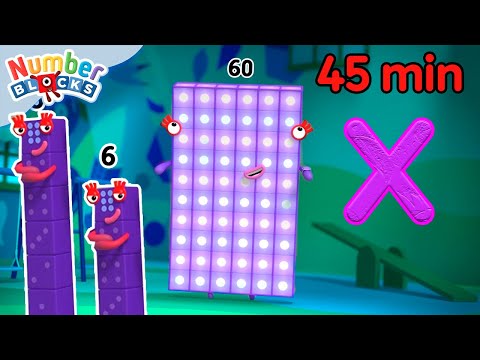Six Times Tables! - Multiplication Challenge #6 ✖️ | Learn to Count for Kids | @Numberblocks