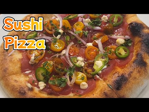 Sushi Pizza | Japanese Pizza | Poolish Method | #sushi #pizza #italianfood #japanesefood