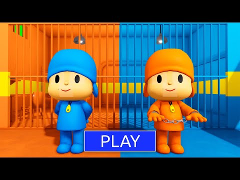 Escape POCOYO AND POCOYO PRISONER in BARRY'S PRISON RUN! #roblox #obby