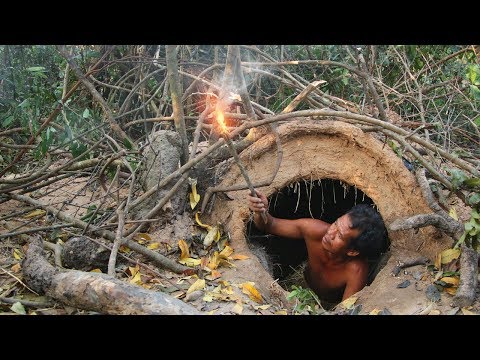 Bushman Build Strange Underground House