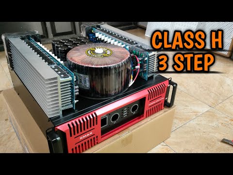 Perakitan amplifier class H 3 step daya tinggi dengan travo Toroidal . #nandaaudio #powerrakitan