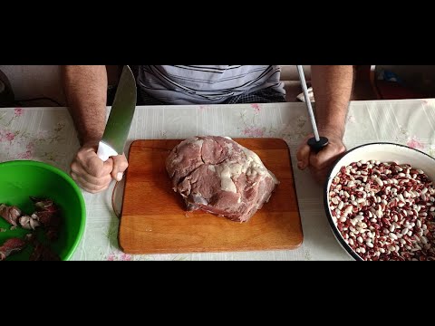 автоклав. тушёная фасоль с мясом