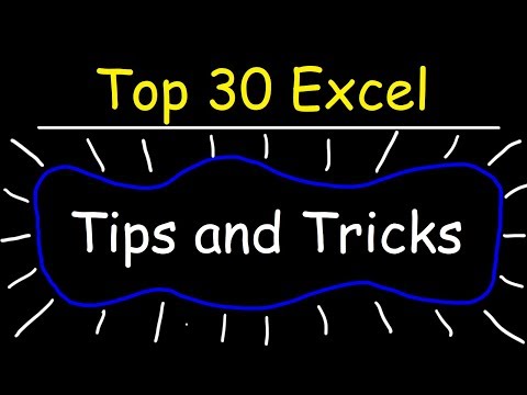 Top 30 Excel 2016 Tips, Tricks, Shortcuts, Functions & Formulas