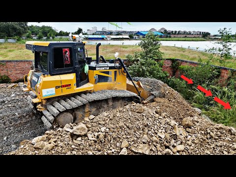 Professional Dozer Work Corner Side Completed Filled- Land Transformation Construction