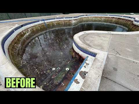 Extreme Pool Transformation | Satisfying Algae Peel-Off Restoration!
