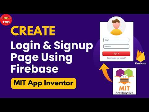 How to create login and signup in MIT App Inventor using Firebase | New 2024