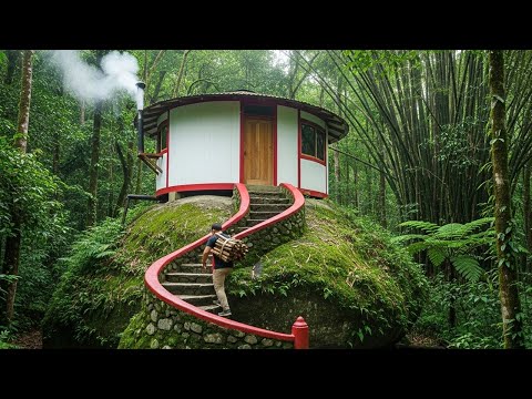 150 Days Building a Bushcraft Survival Shelter in the Wild, Crafting, Catching And Cooking