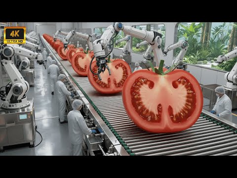 Inside a Modern Tomato Factory: Tomato Paste Line (How It’s Made)