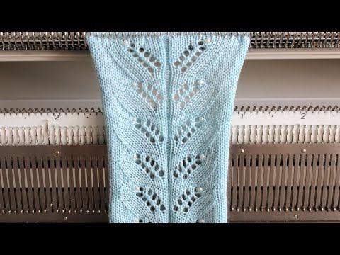Колосок с бусинами Машинное вязание || machine knitting
