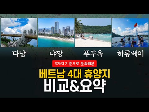 🇻🇳 베트남 4대 휴양지, 철저하게 비교해드립니다: 다낭, 나트랑, 푸꾸옥, 하롱베이