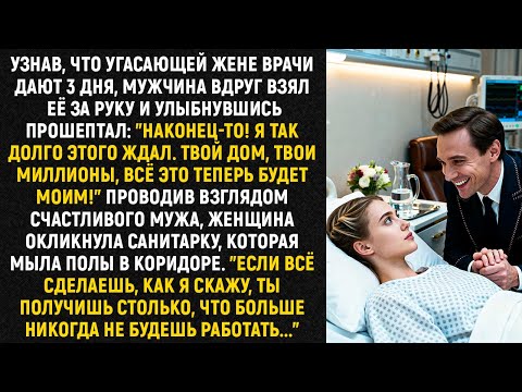 Узнав, что угасающей жене врачи дают 3 дня, мужчина вдруг взял её за руку и улыбнувшись прошептал...