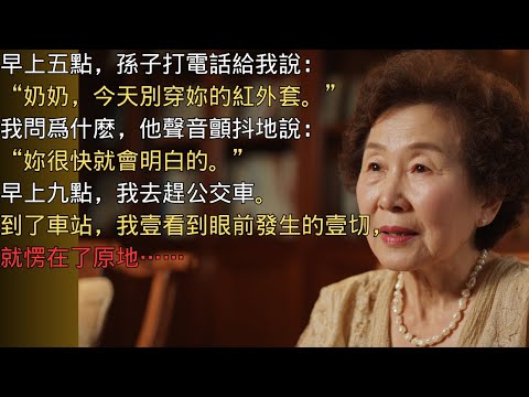 “今天別穿妳的紅外套，”我的孫子說。幾個小時後，我明白了原因——我的心壹下子沈了下去。
