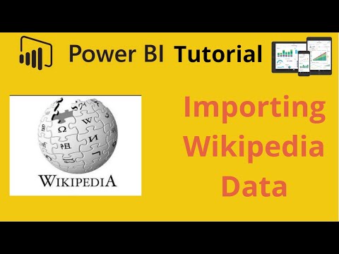 How to connect power bi with Wikipedia website and import data