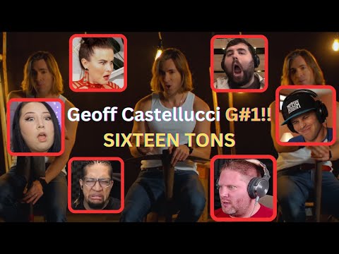 Geoff Castellucci G#1 | SIXTEEN TONS - Low Bass Singer Cover | Reactions