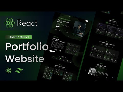 Build a Stunning React Portfolio Website with Tailwind CSS | Modern Developer Portfolio Tutorial