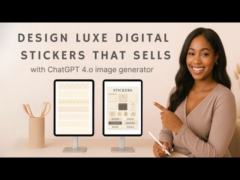 Create & Sell Luxe Digital Stickers with ChatGPT 4o (Step by Step Tutorial for Goodnotes!)
