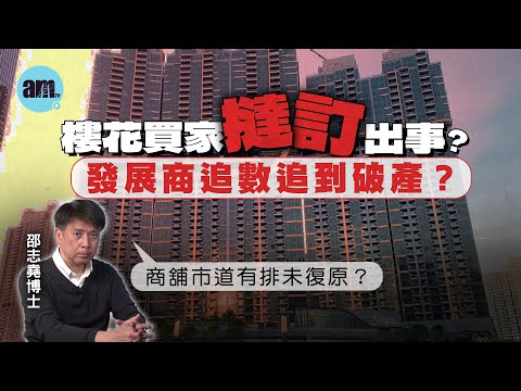 樓花買家撻訂出事？發展商追數追到破產？丨商舖市道有排未復原？【邵博看新聞】［AI字幕］#am730  #邵志堯 #樓花 #撻訂 #香港樓市 #發展商 #名日九肚山 #商舖 #低空經濟 #領展