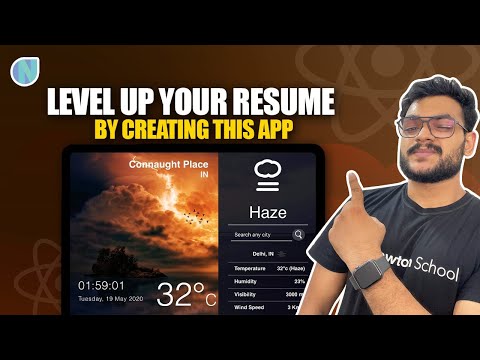 🔴 Create Live Search Weather App using React JS  | With Source Code | Newton School